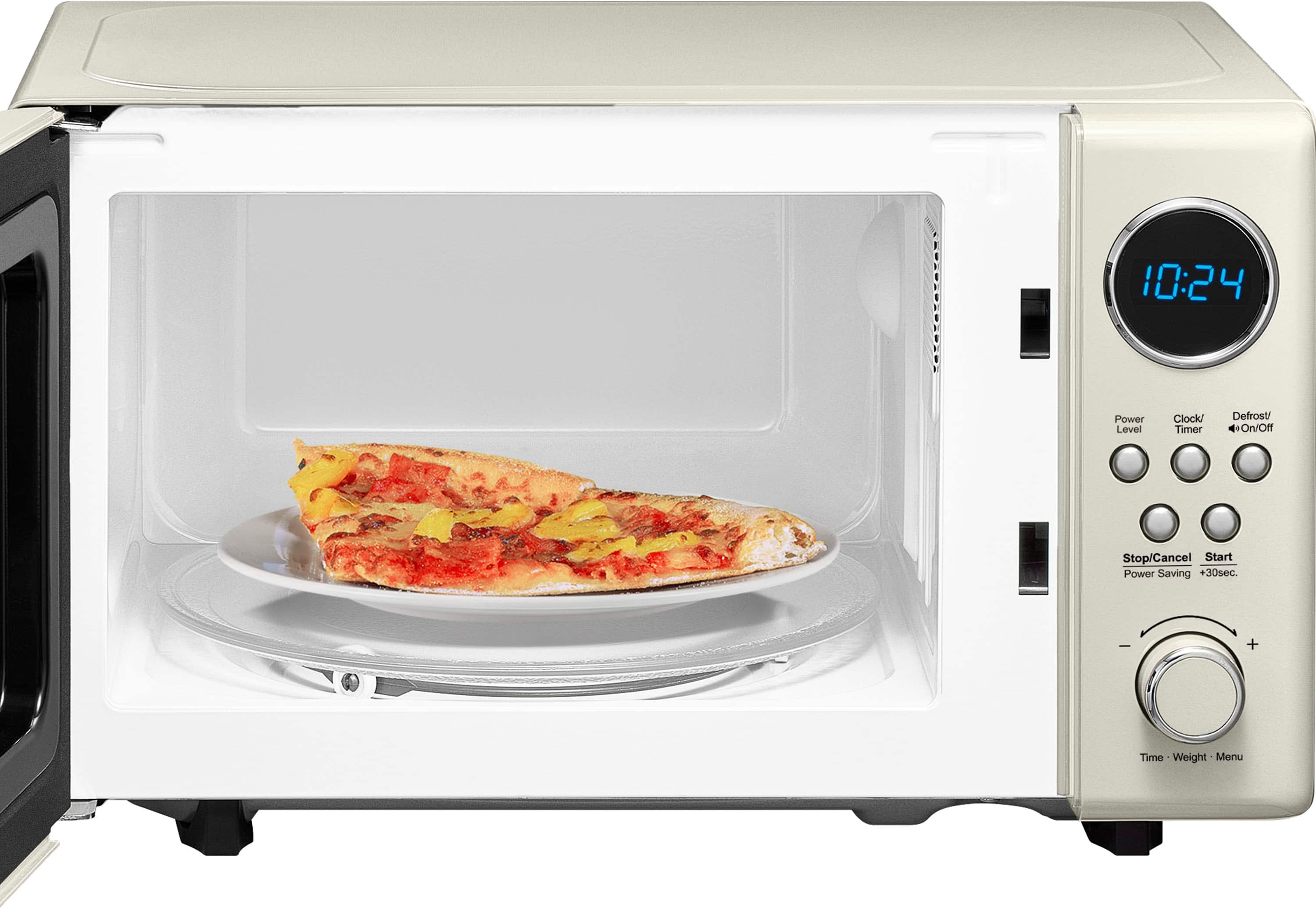 Alt View 14. Insignia™ - .7 Cu. Ft. Retro Compact Microwave - Cream.