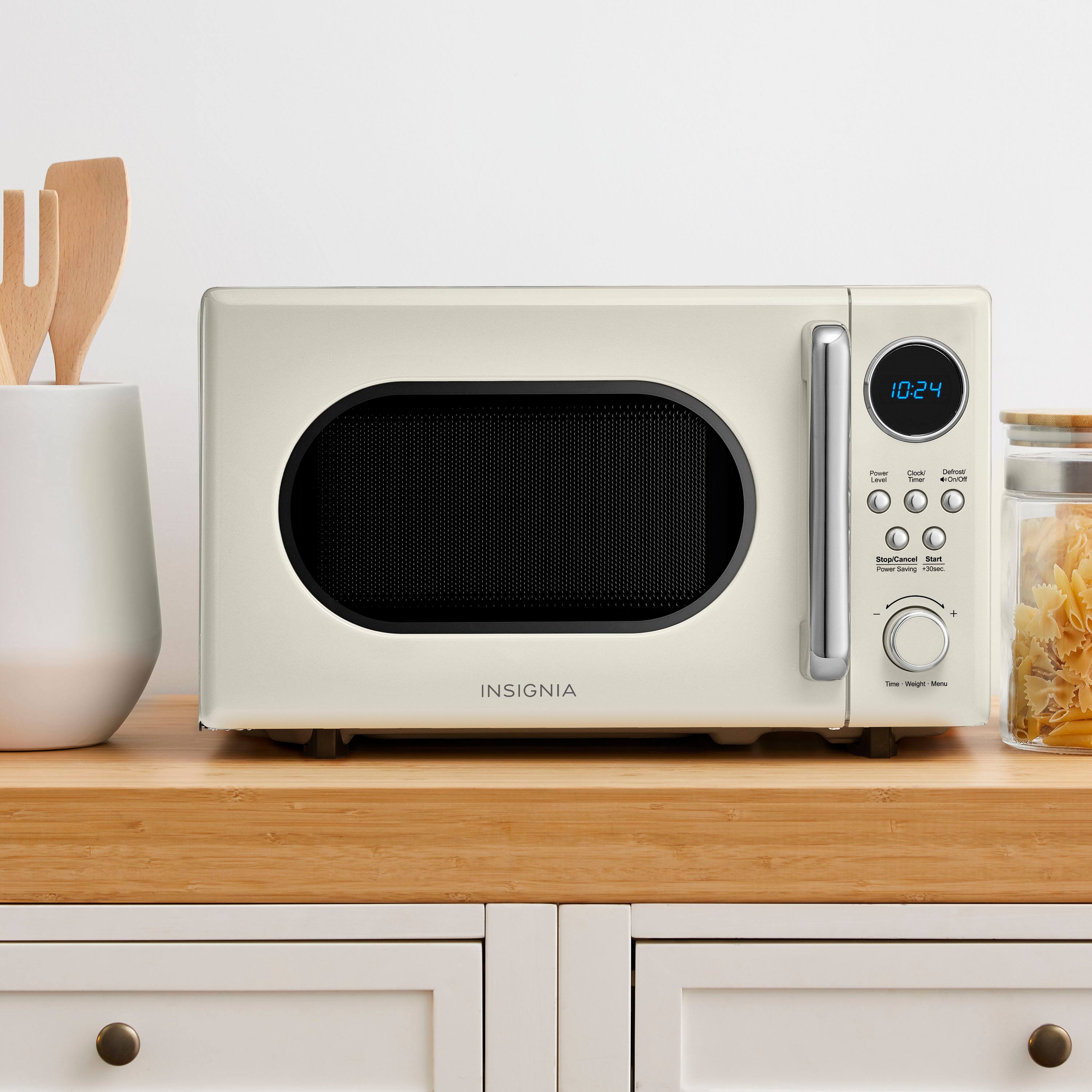 Alt View 15. Insignia™ - .7 Cu. Ft. Retro Compact Microwave - Cream.