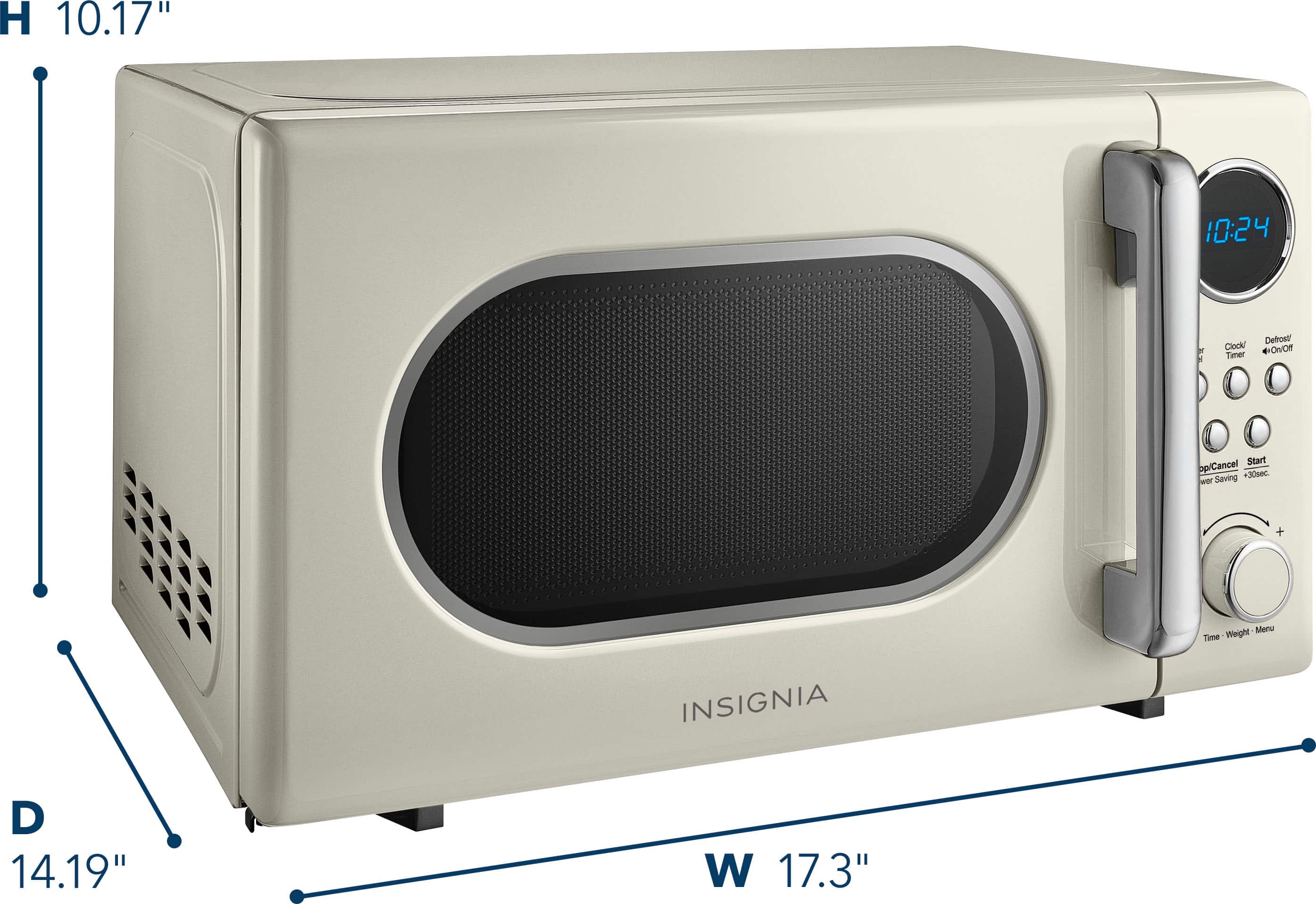 Alt View 16. Insignia™ - .7 Cu. Ft. Retro Compact Microwave - Cream.