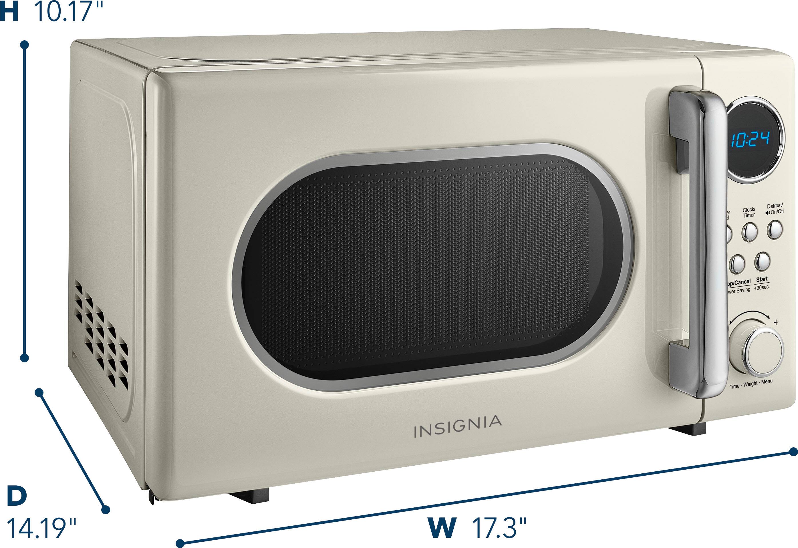 Alt View 16. Insignia™ - .7 Cu. Ft. Retro Compact Microwave - Cream.