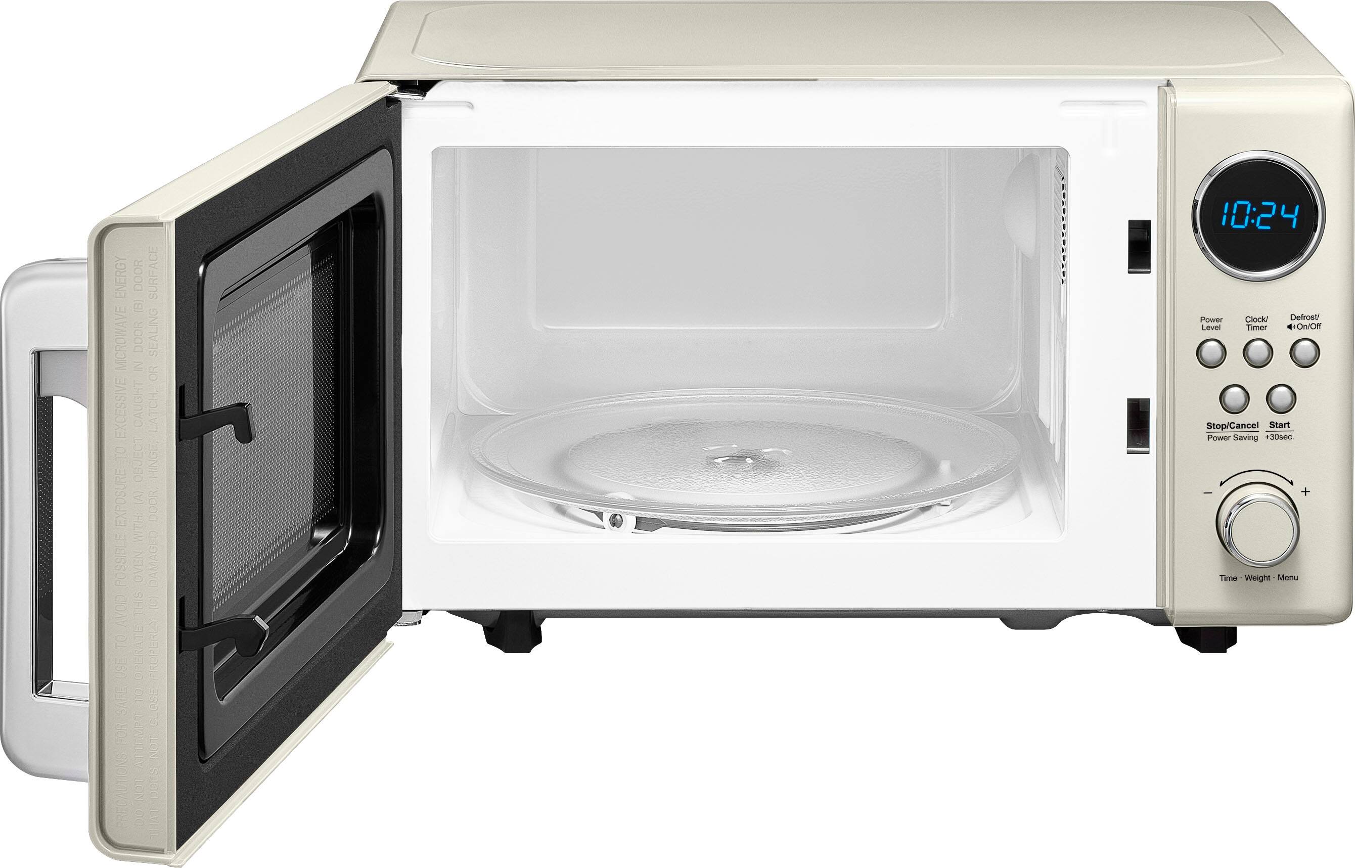 Alt View 1. Insignia™ - .7 Cu. Ft. Retro Compact Microwave - Cream.