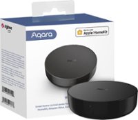 Aqara - M2 Hub Control Center- Bridge with Alarm and IR Remote Control Function/ Supports Apple HomeKit, Alexa, Google Assistant - Black - Front_Zoom