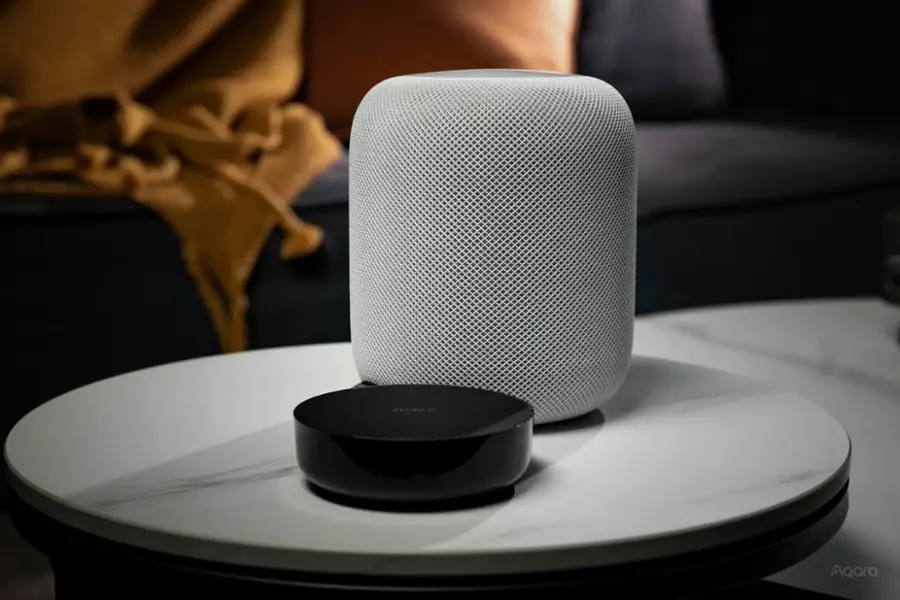 Alt View 16. Aqara - M2 Hub Control Center- Bridge with Alarm and IR Remote Control Function/ Supports Apple HomeKit, Alexa, Google Assistant - Black.