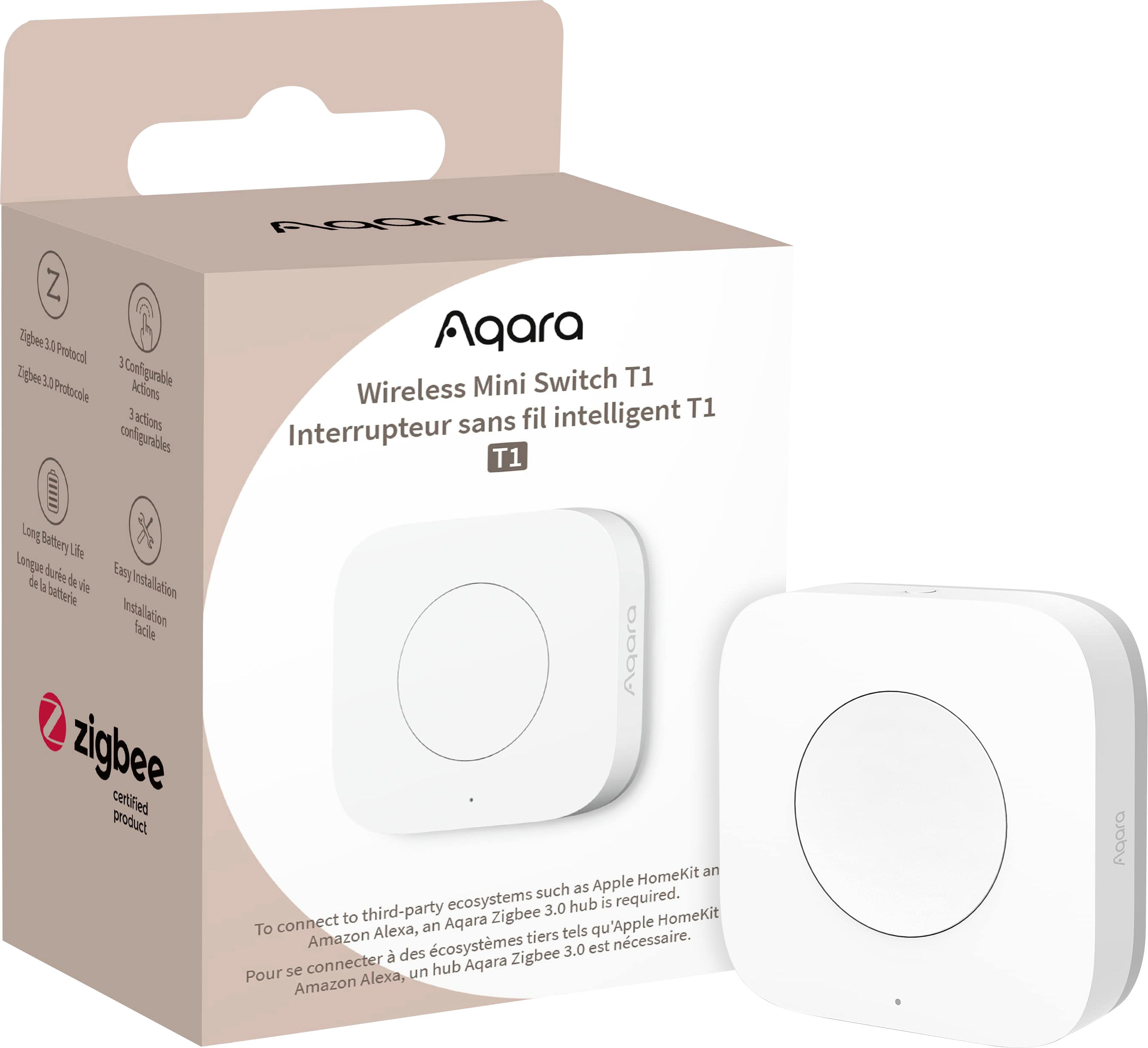 Aqara T1 Mini Switch Wireless Control Center White WB-R02D - Best Buy