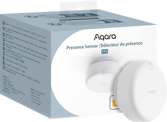 Front Zoom. Aqara - FP2 Presence Sensor- mmWave Radar Sensor, Zone Positioning, Multi-Person and Fall Detection, Sleep Monitoring - White.