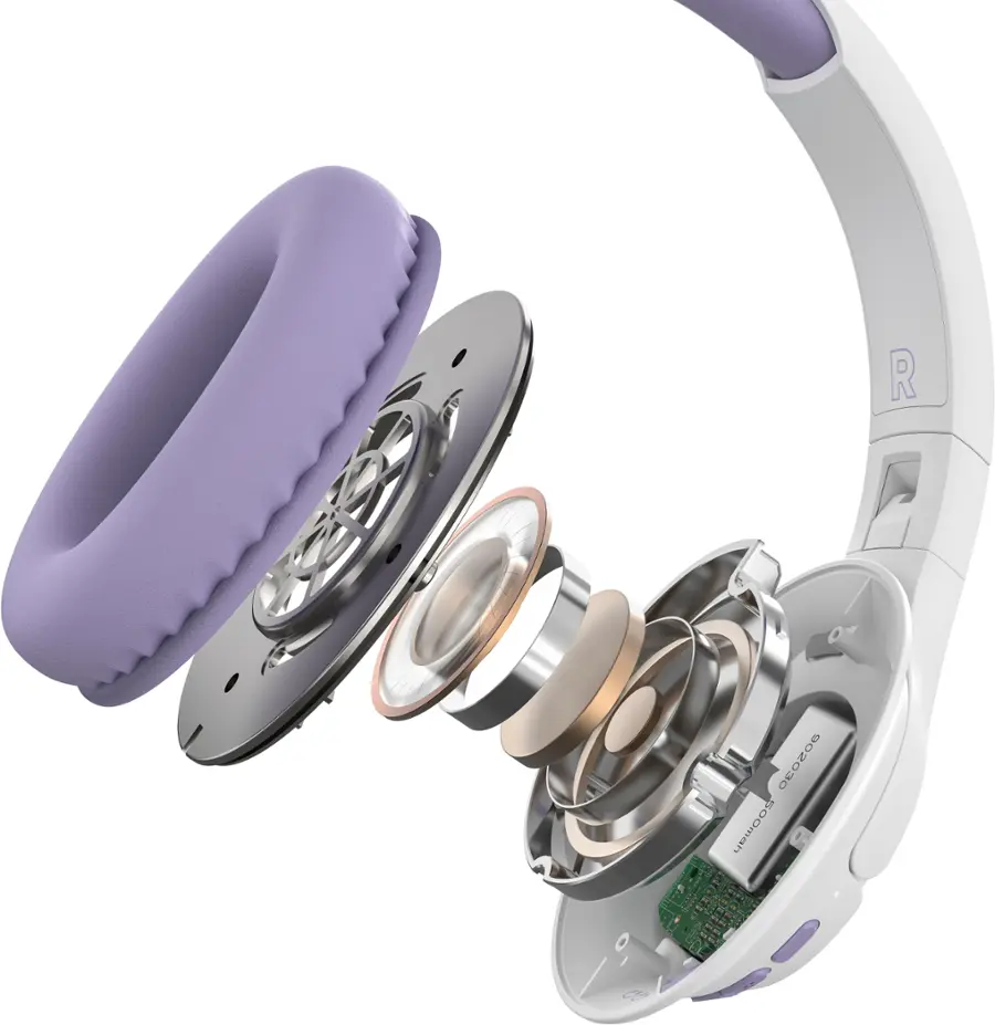 Alt View 14. Belkin - SoundForm Inspire Wireless Youth Over-Ear Headset - Lavender.