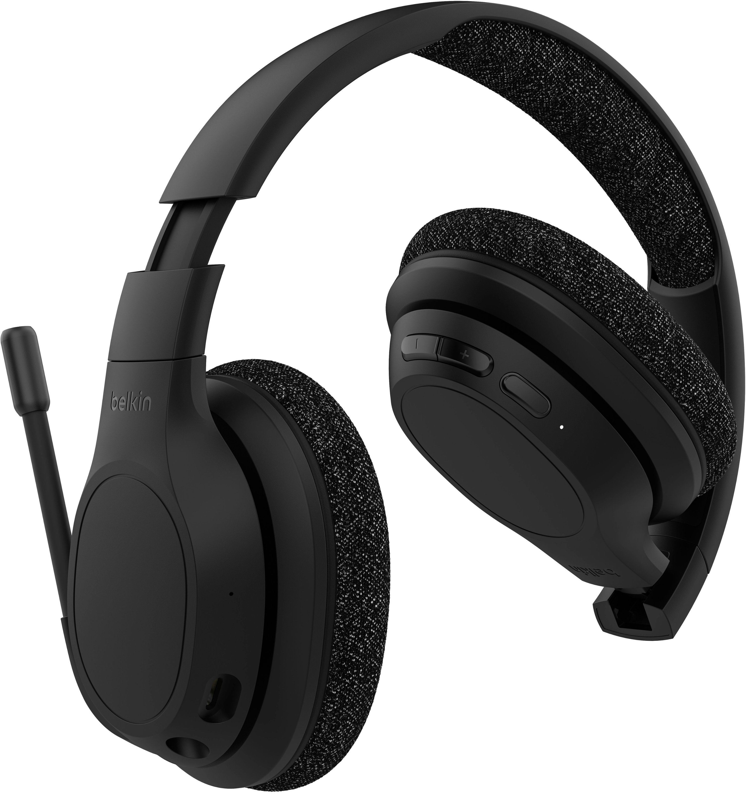 Angle View: Belkin - SoundForm™ Adapt Wireless Over-Ear Headset - Black