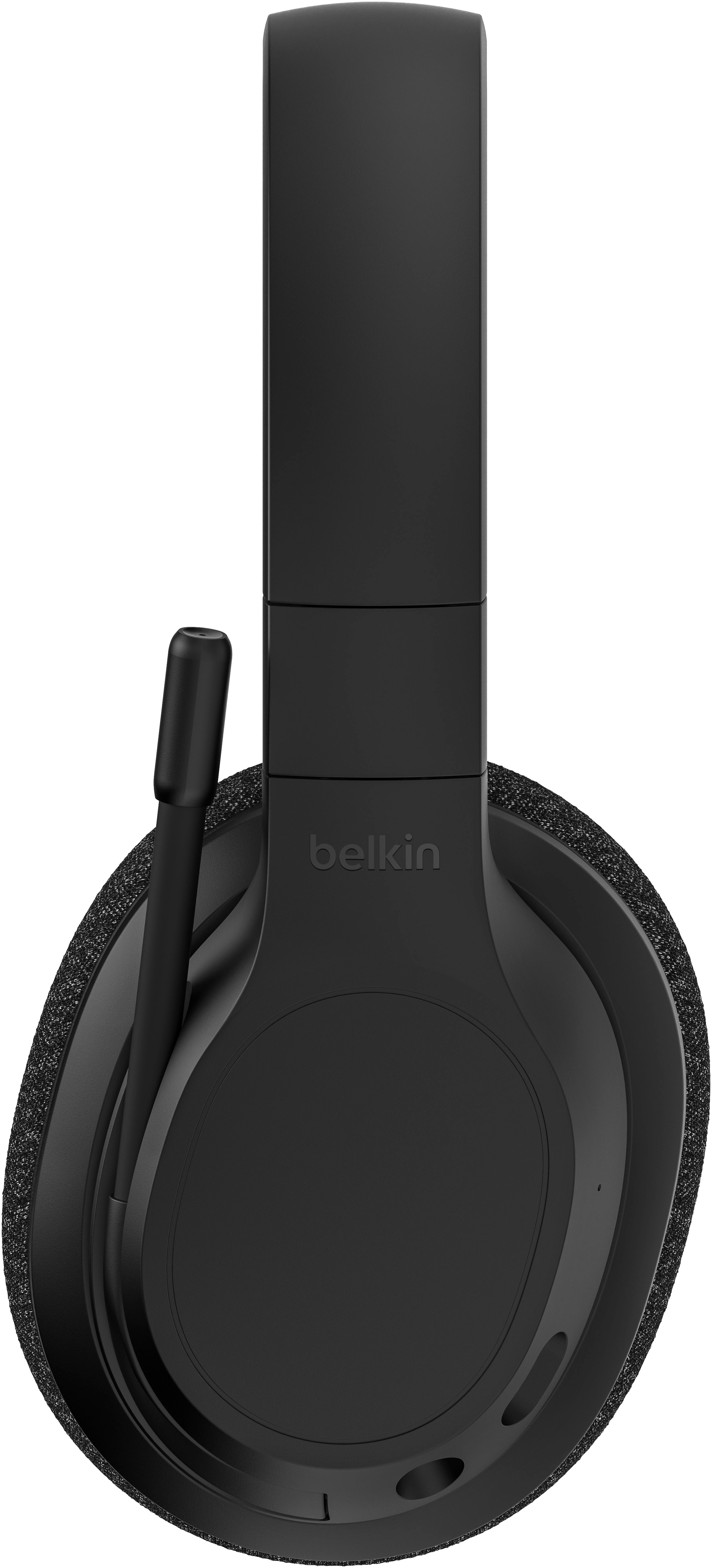Left View: Belkin - SoundForm™ Adapt Wireless Over-Ear Headset - Black