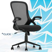 Click365 - Flip Mid-Back Mesh Office Chair - Black - Front_Zoom