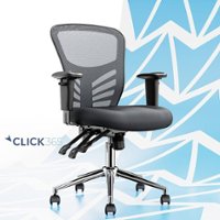 Click365 - Flow Mid-Back Mesh Office Chair - Gray - Front_Zoom