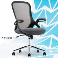 Click365 - Flip Mid-Back Mesh Office Chair - Gray - Front_Zoom