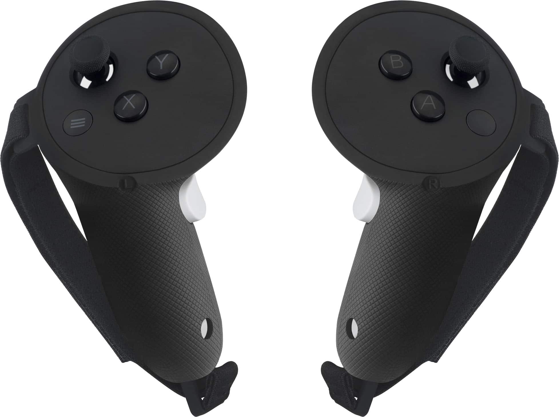 Insignia™ - Performance Grips + Straps - Works with Meta Quest 3 & Meta Quest 3S - Black - Front_Zoom