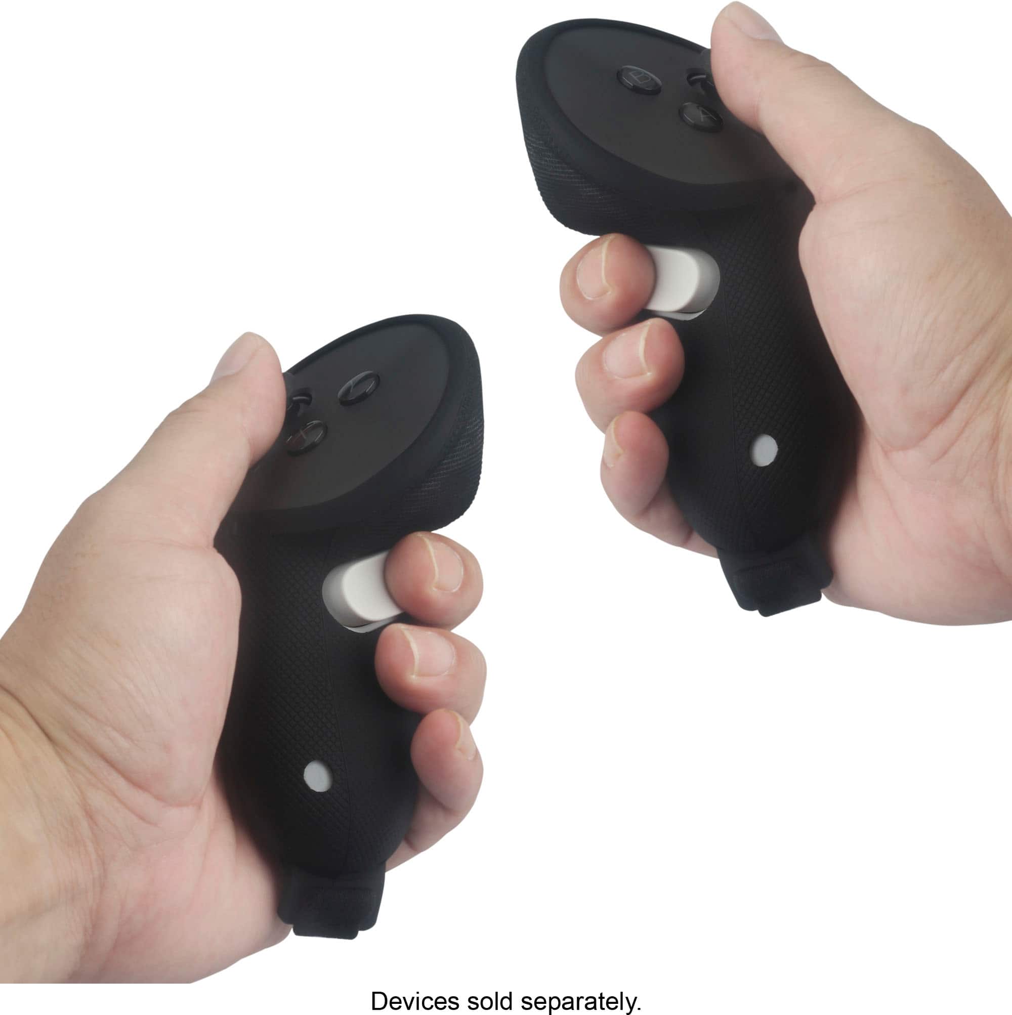 Alt View 12. Insignia™ - Performance Grips + Straps for Meta Quest 3 - Black.