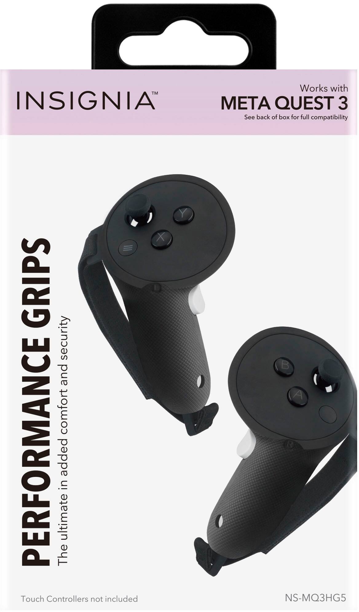 Alt View 15. Insignia™ - Performance Grips + Straps for Meta Quest 3 - Black.