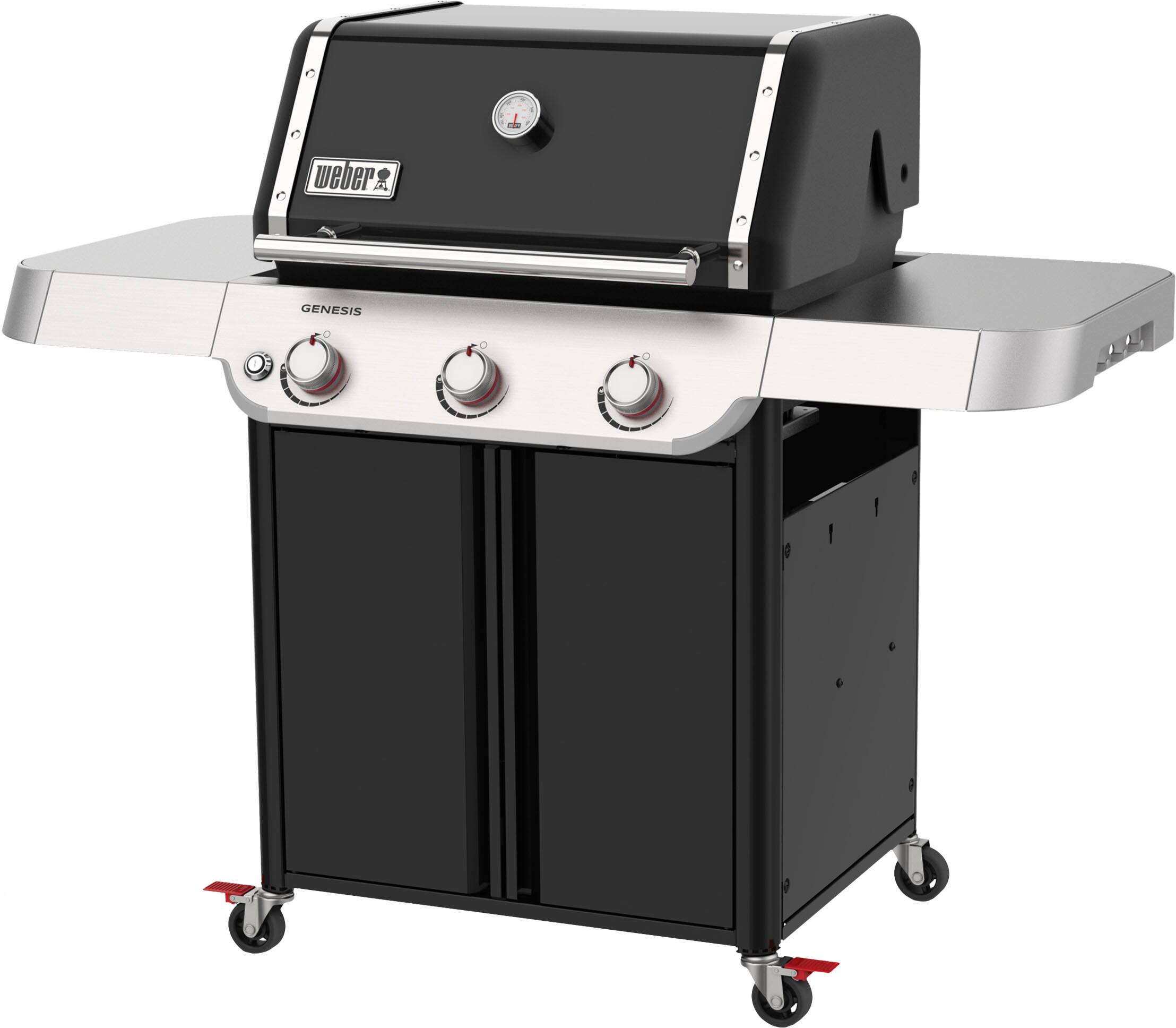 Left. Weber - GENESIS E-315 Propane Gas Grill - Black.