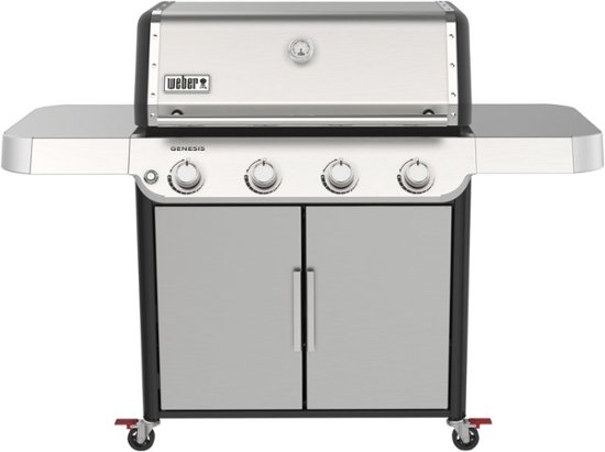 Angle. Weber - GENESIS S-415 Propane Gas Grill - Stainless Steel.