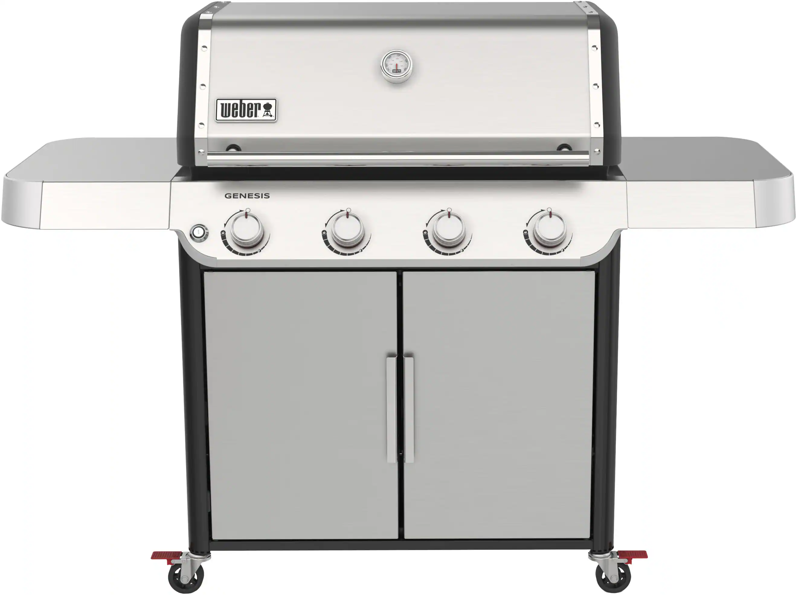 Angle. Weber - GENESIS S-415 Propane Gas Grill - Stainless Steel.