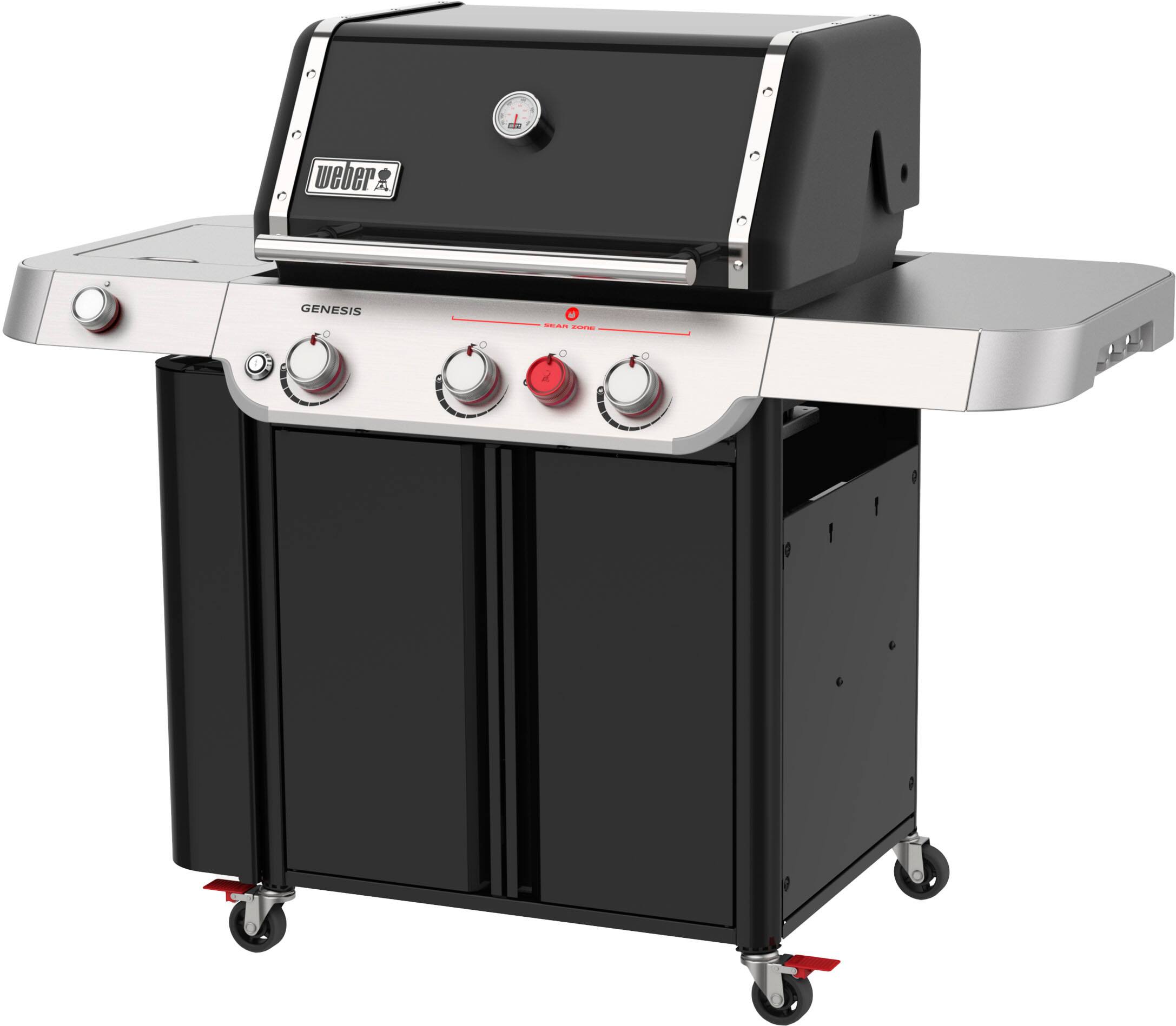 Left. Weber - GENESIS E-335 Propane Gas Grill - Black.