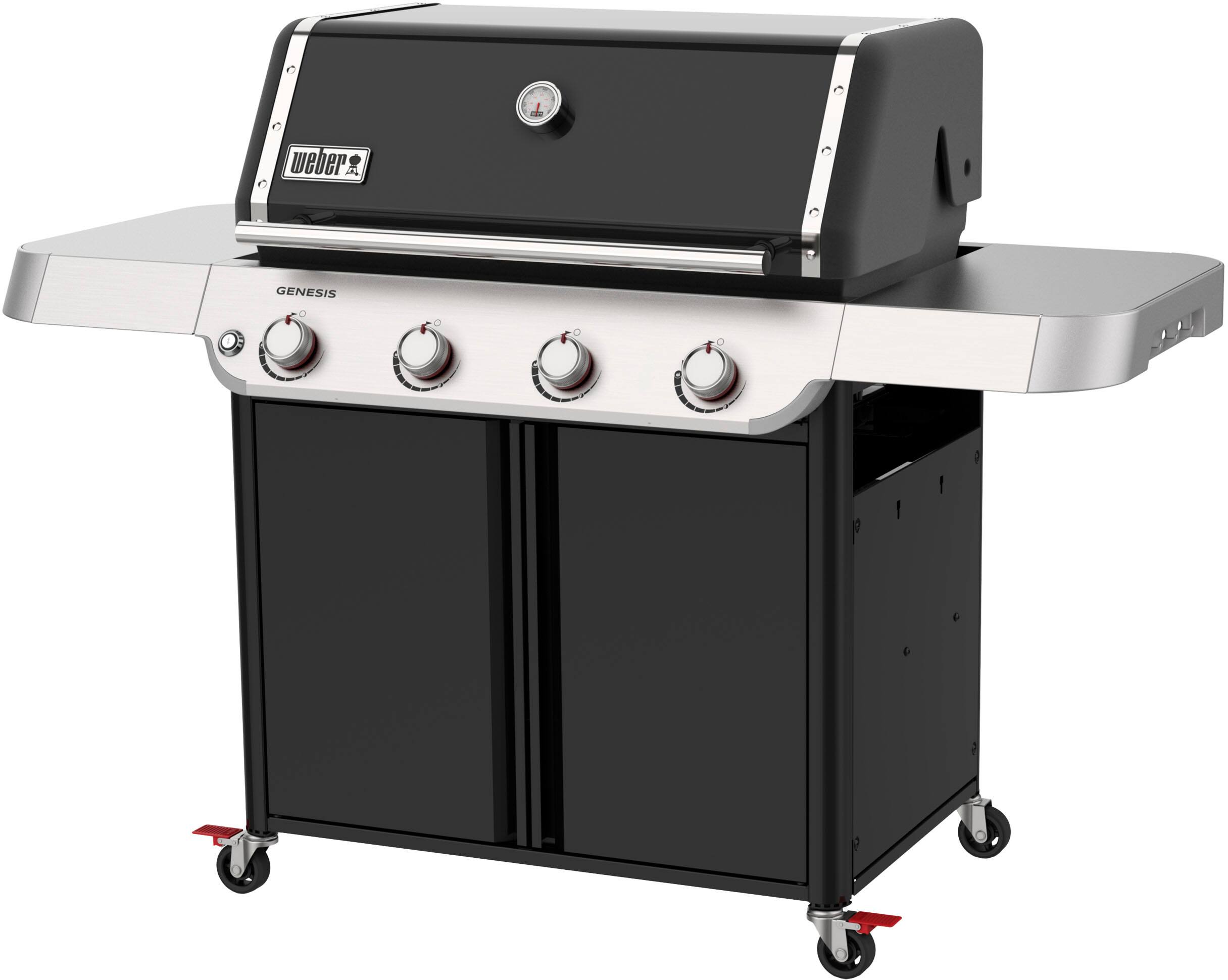 Left. Weber - GENESIS E-415 Propane Gas Grill - Black.