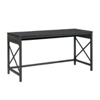 Sauder - Foundry Road 60 X 24 Table Desk Co - SGS Mixed Mat Carbon Oak - Front_Zoom