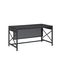 Sauder - Foundry Road 60 X 30 Table Desk Co - SGS Mixed Mat Carbon Oak - Front_Zoom