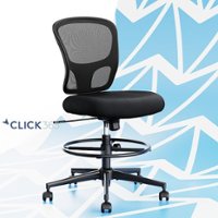 Click365 - Perch Mesh Drafting Office Chair - Black - Front_Zoom