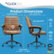 Angle Zoom. Click365 - Transform 3.0 Extra Comfort Ergonomic Mid-Back Desk Chair - Cognac.