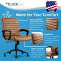 Left Zoom. Click365 - Transform 3.0 Extra Comfort Ergonomic Mid-Back Desk Chair - Cognac.