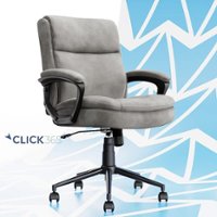 Click365 - Transform 2.0 Extra Comfort Ergonomic Mid-Back Desk Chair - Light Gray - Front_Zoom