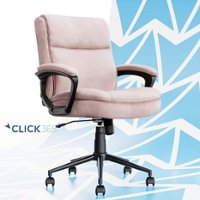 Click365 - Transform 2.0 Extra Comfort Ergonomic Mid-Back Desk Chair - Light Pink - Front_Zoom