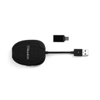 Aluratek - Wireless adapter for Apple CarPlay and Android Auto - Black - Front_Zoom