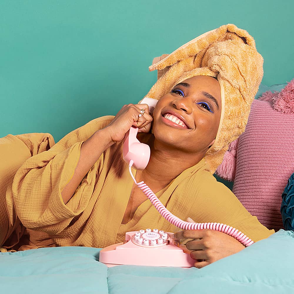 Alt View 15. Ooma - Telo Air 2 Internet Home Phone Service with Retro Princess Phone Bundle - Pink.