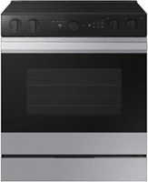 Samsung - Bespoke 6.3 Cu. Ft. Slide-In Electric Range with Air Sous Vide - Stainless Steel - Front_Zoom