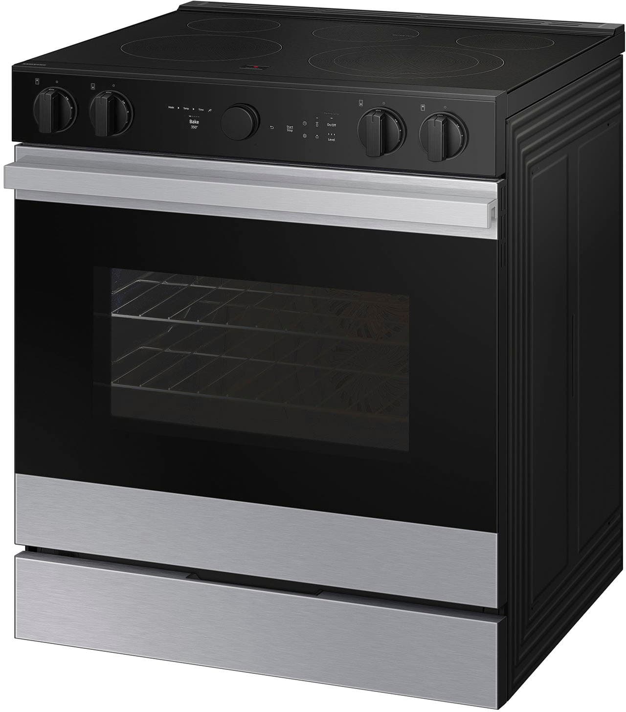 Alt View 14. Samsung - Bespoke 6.3 Cu. Ft. Slide-In Electric Range with Air Sous Vide - Stainless Steel.