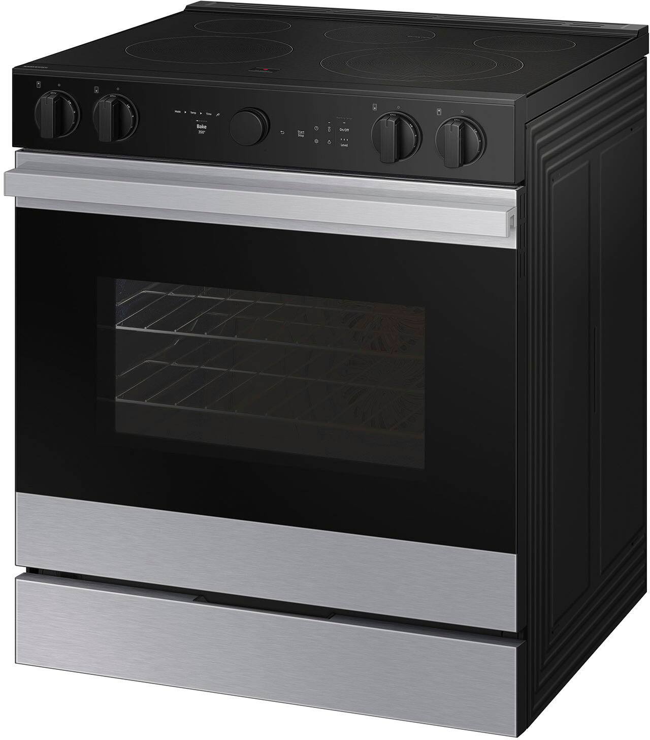 Alt View 14. Samsung - Bespoke 6.3 Cu. Ft. Slide-In Electric Range with Air Sous Vide - Stainless Steel.