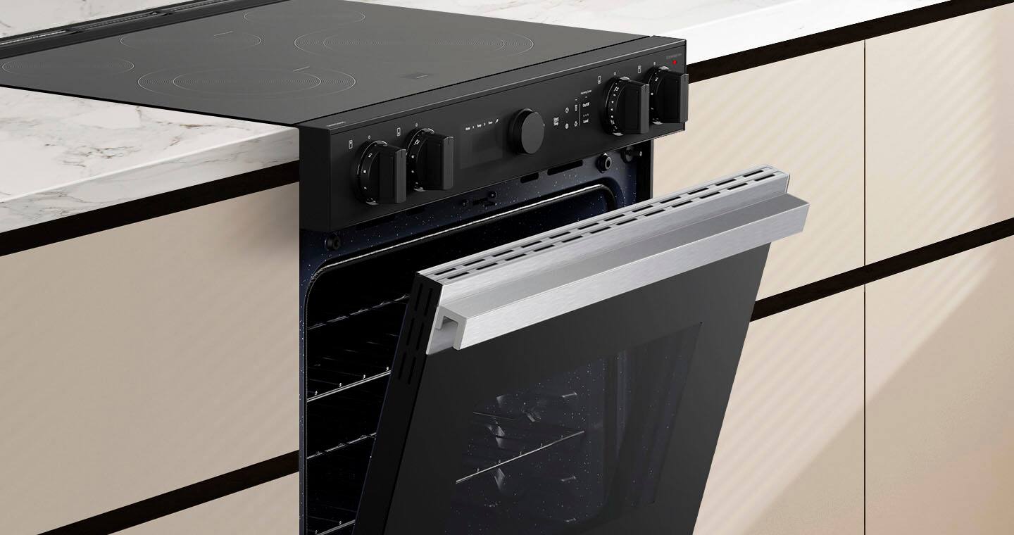 Alt View 27. Samsung - Bespoke 6.3 Cu. Ft. Slide-In Electric Range with Air Sous Vide - Stainless Steel.