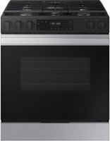 Samsung - Bespoke 6.0 Cu. Ft. Slide-In Gas Range with Precision Knobs - Stainless Steel - Front_Zoom