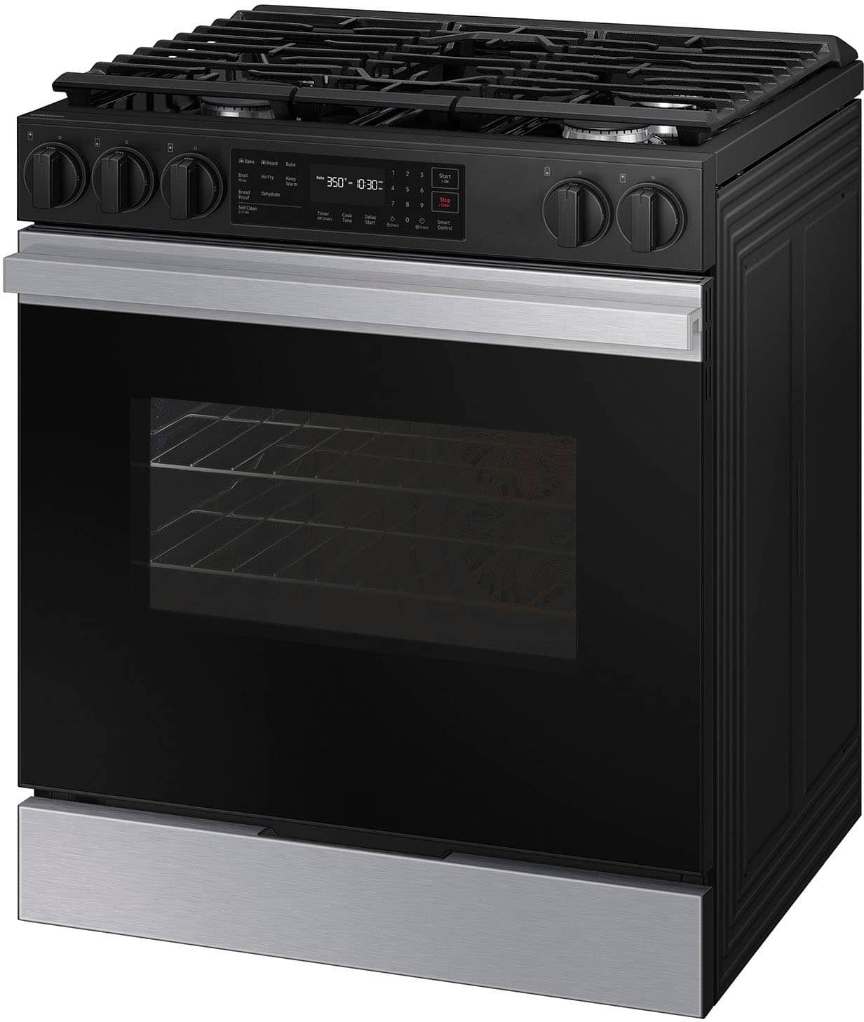 Alt View 12. Samsung - Bespoke 6.0 Cu. Ft. Slide-In Gas Range with Precision Knobs - Stainless Steel.