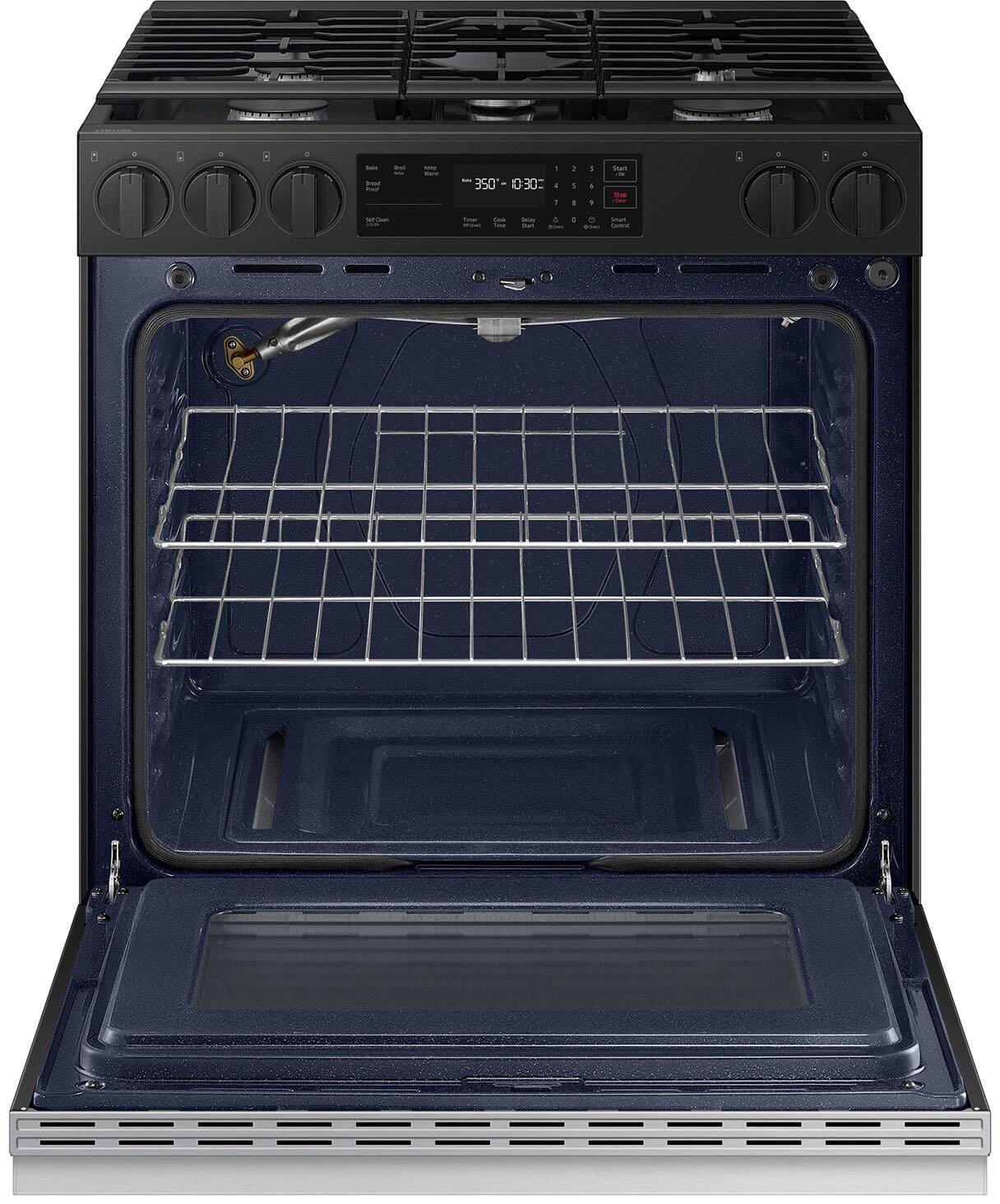 Samsung Bespoke 6.0 Cu. Ft. Slide-In Gas Range with Precision Knobs ...