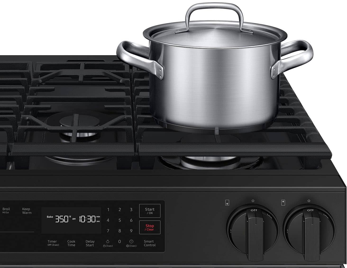 Alt View 18. Samsung - Bespoke 6.0 Cu. Ft. Slide-In Gas Range with Precision Knobs - Stainless Steel.