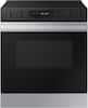 Front. Samsung - Bespoke 6.3 Cu. Ft. Slide-In Electric Range with Precision Knobs - Stainless Steel.