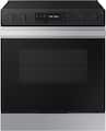 Samsung - 30 in. Wide 5 Elements Bespoke 6.3 Cu. Ft. Slide-In Electric Range with Precision Knobs - Stainless Steel