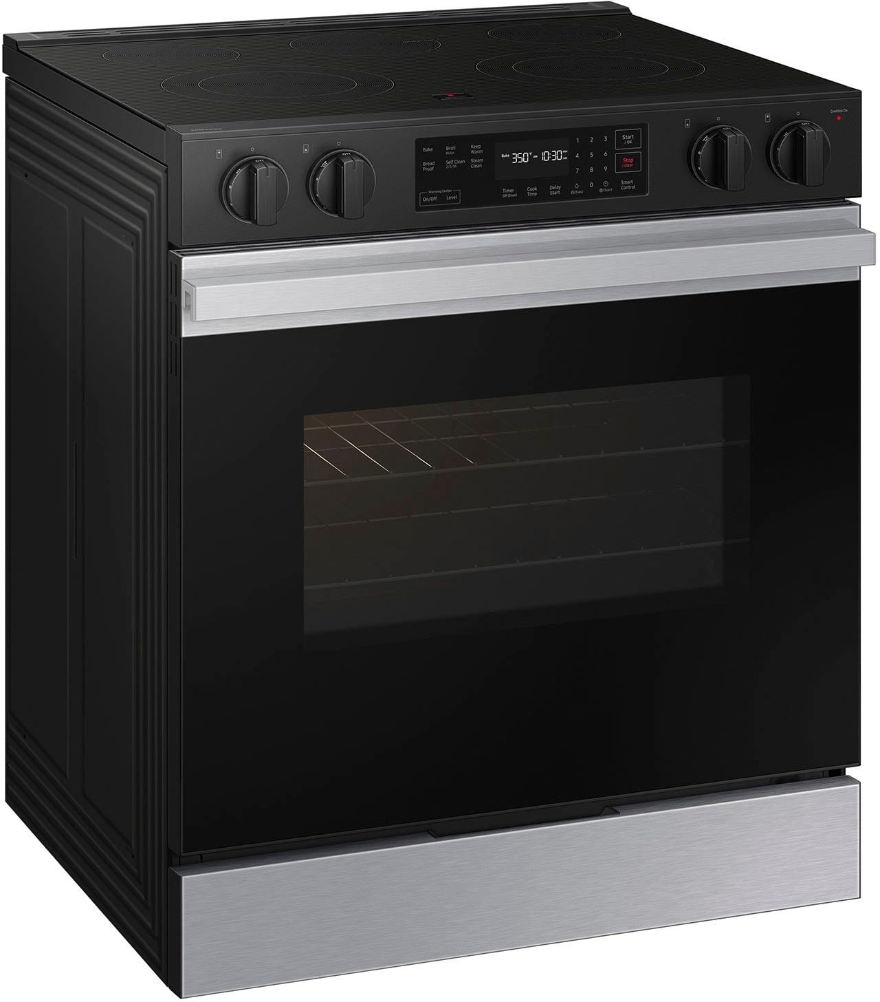 Alt View 12. Samsung - Bespoke 6.3 Cu. Ft. Slide-In Electric Range with Precision Knobs - Stainless Steel.