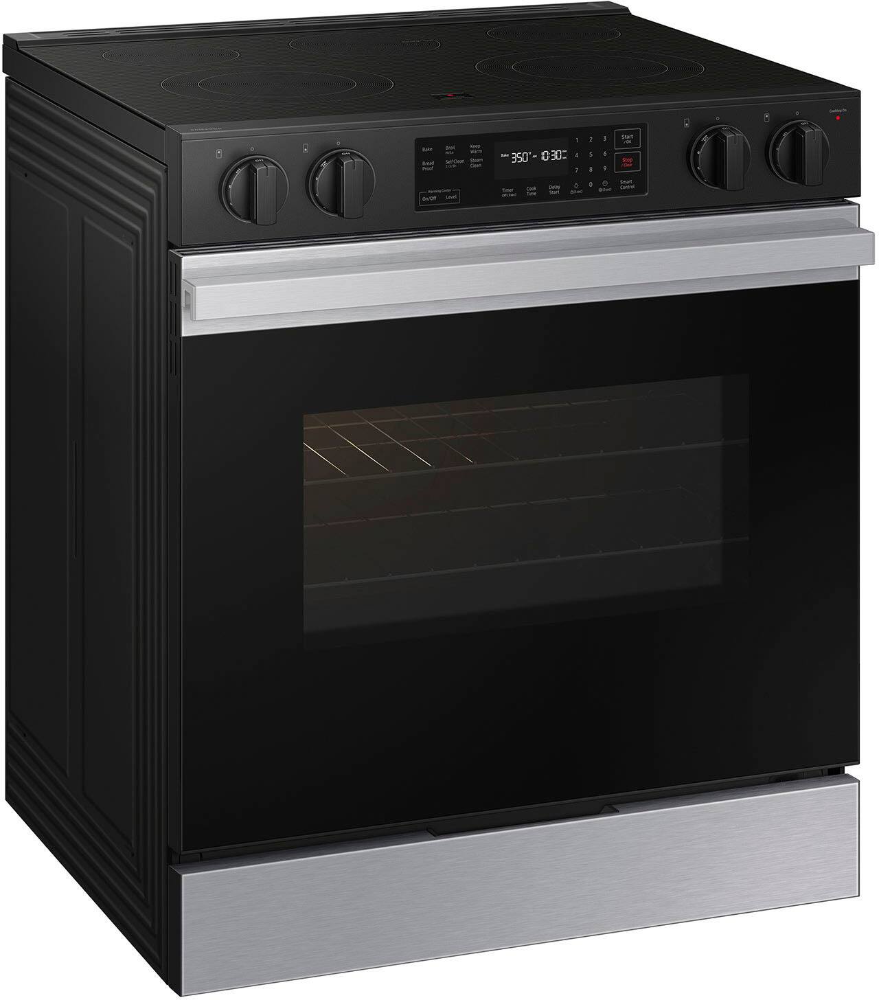 Alt View 12. Samsung - Bespoke 6.3 Cu. Ft. Slide-In Electric Range with Precision Knobs - Stainless Steel.