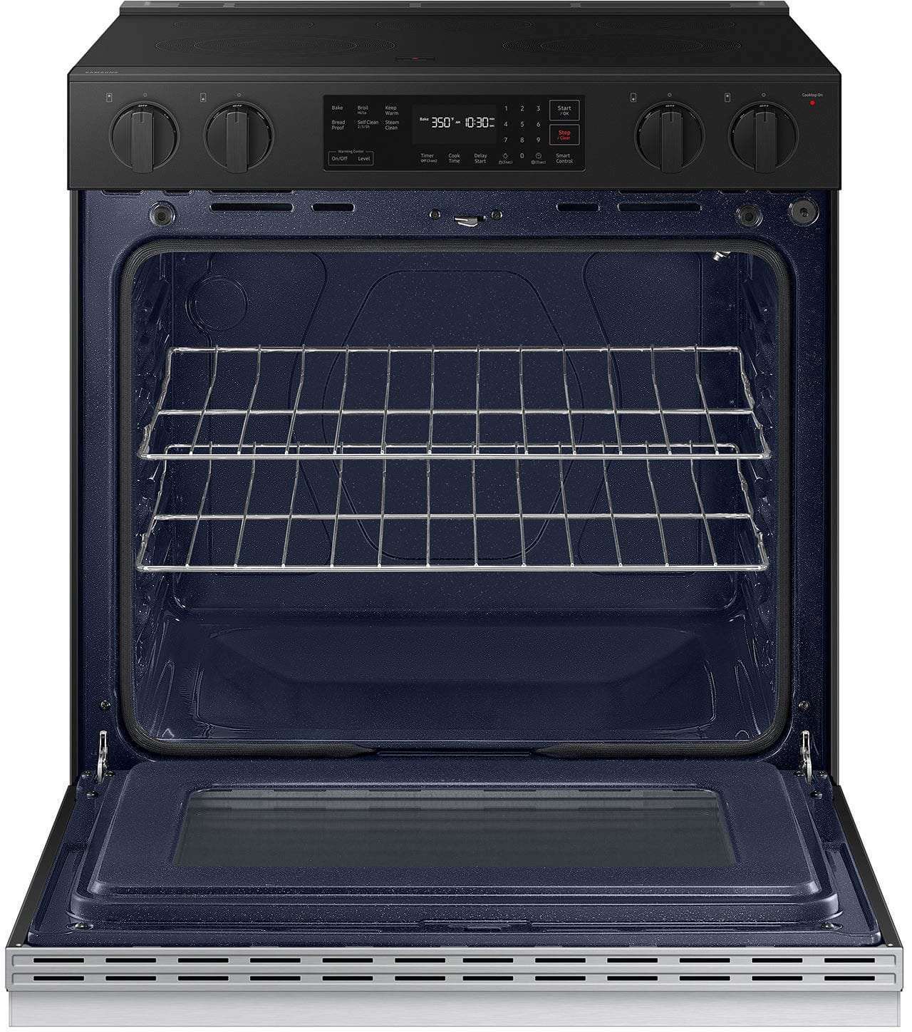 Alt View 22. Samsung - Bespoke 6.3 Cu. Ft. Slide-In Electric Range with Precision Knobs - Stainless Steel.