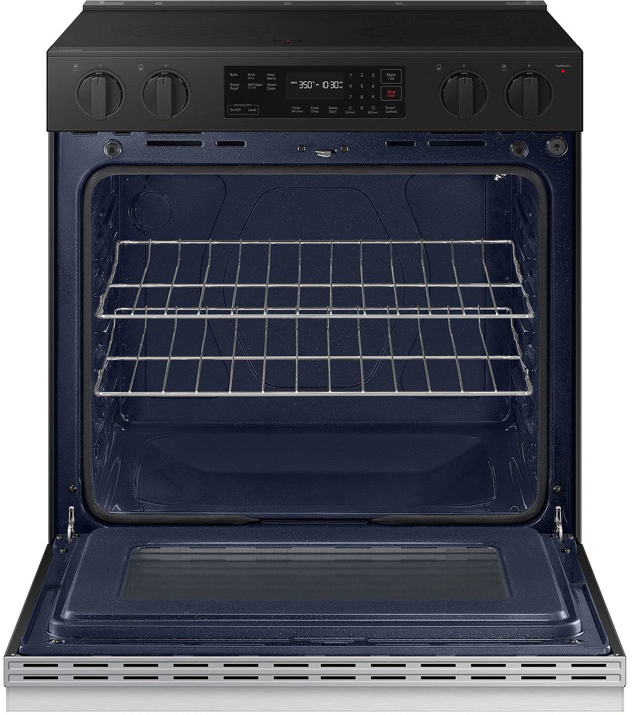 Alt View 22. Samsung - Bespoke 6.3 Cu. Ft. Slide-In Electric Range with Precision Knobs - Stainless Steel.