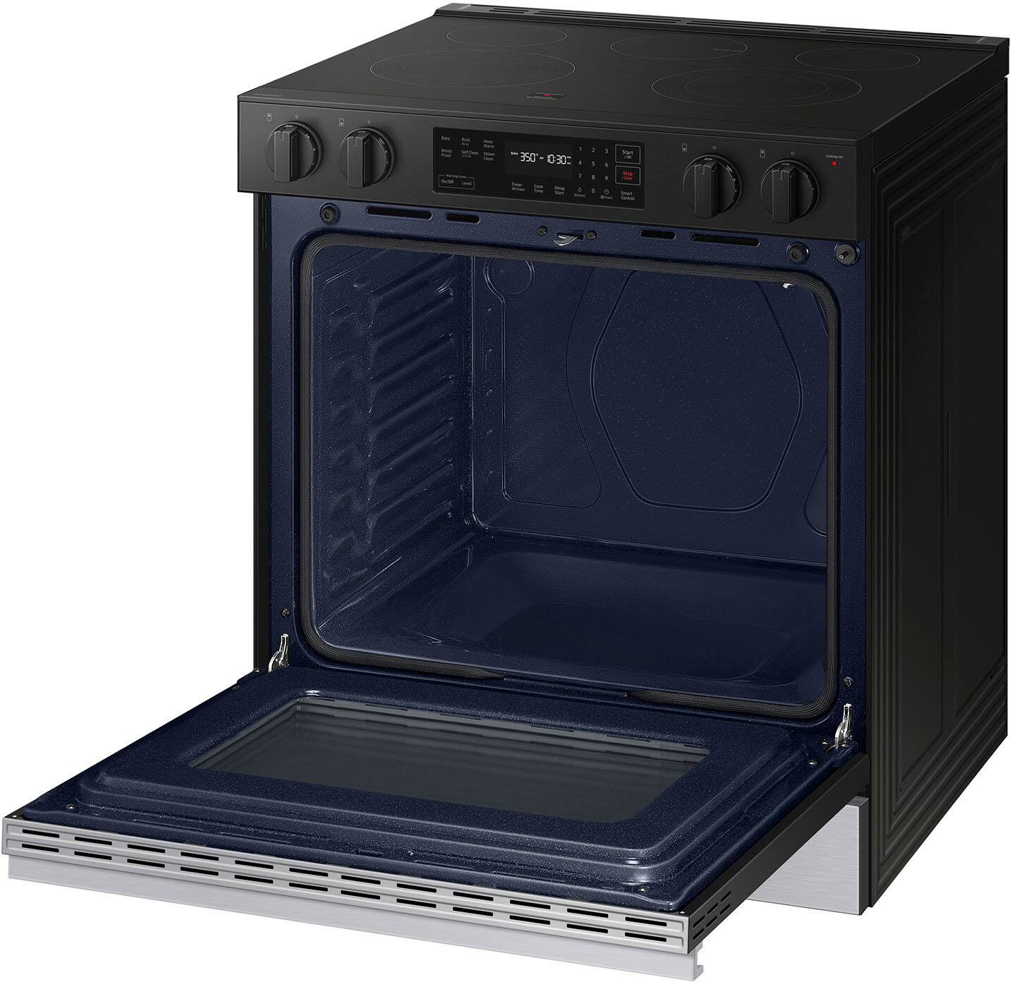 Alt View 16. Samsung - Bespoke 6.3 Cu. Ft. Slide-In Electric Range with Precision Knobs - Stainless Steel.
