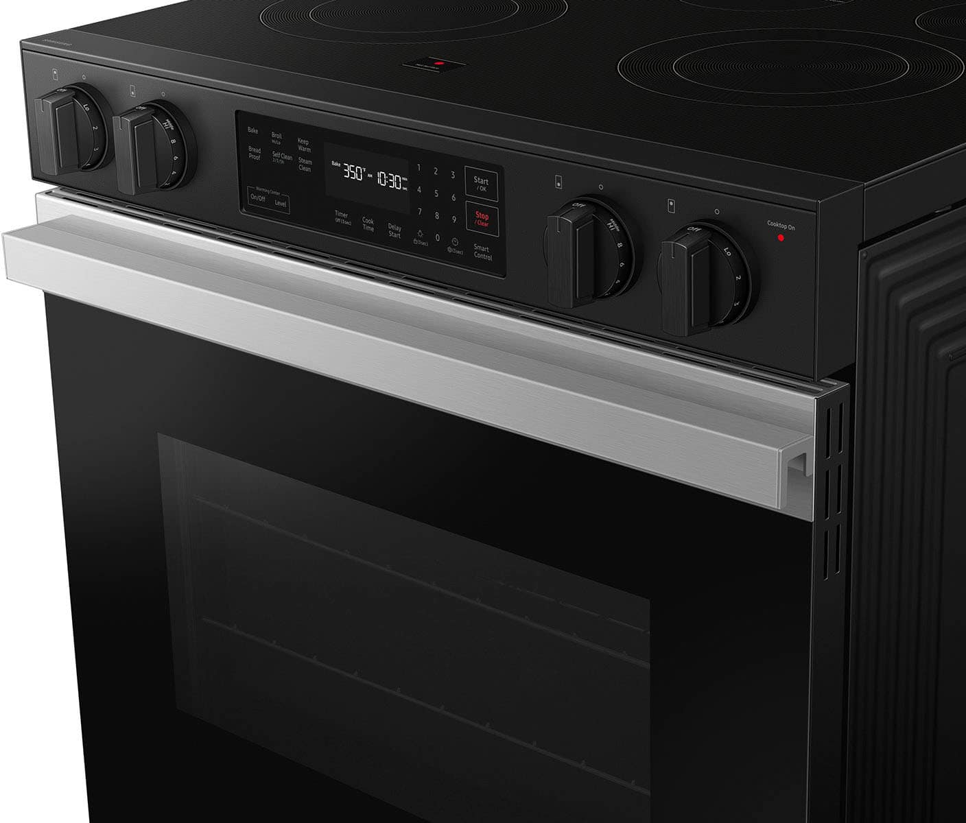 Alt View 17. Samsung - Bespoke 6.3 Cu. Ft. Slide-In Electric Range with Precision Knobs - Stainless Steel.