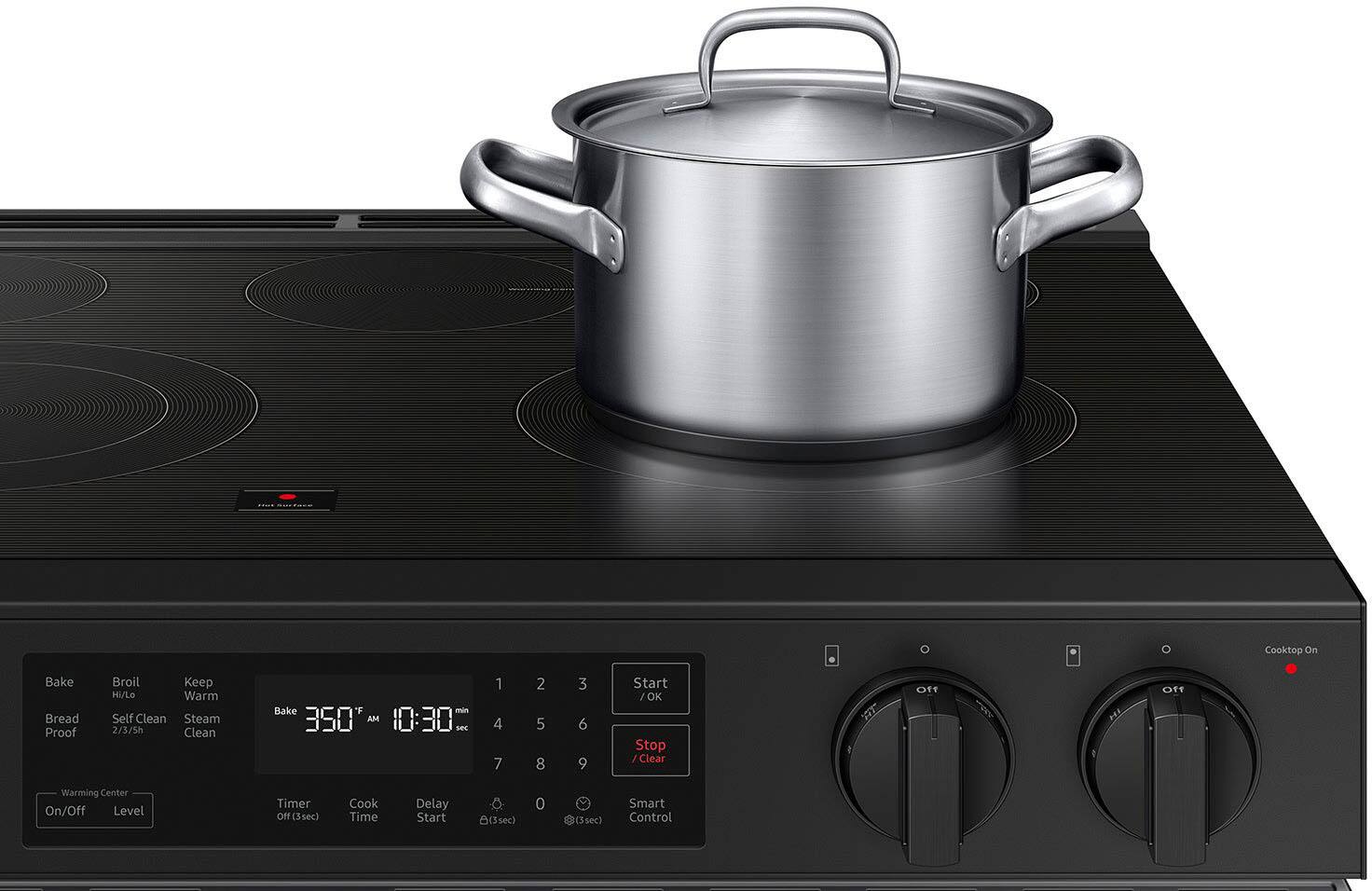 Alt View 19. Samsung - Bespoke 6.3 Cu. Ft. Slide-In Electric Range with Precision Knobs - Stainless Steel.