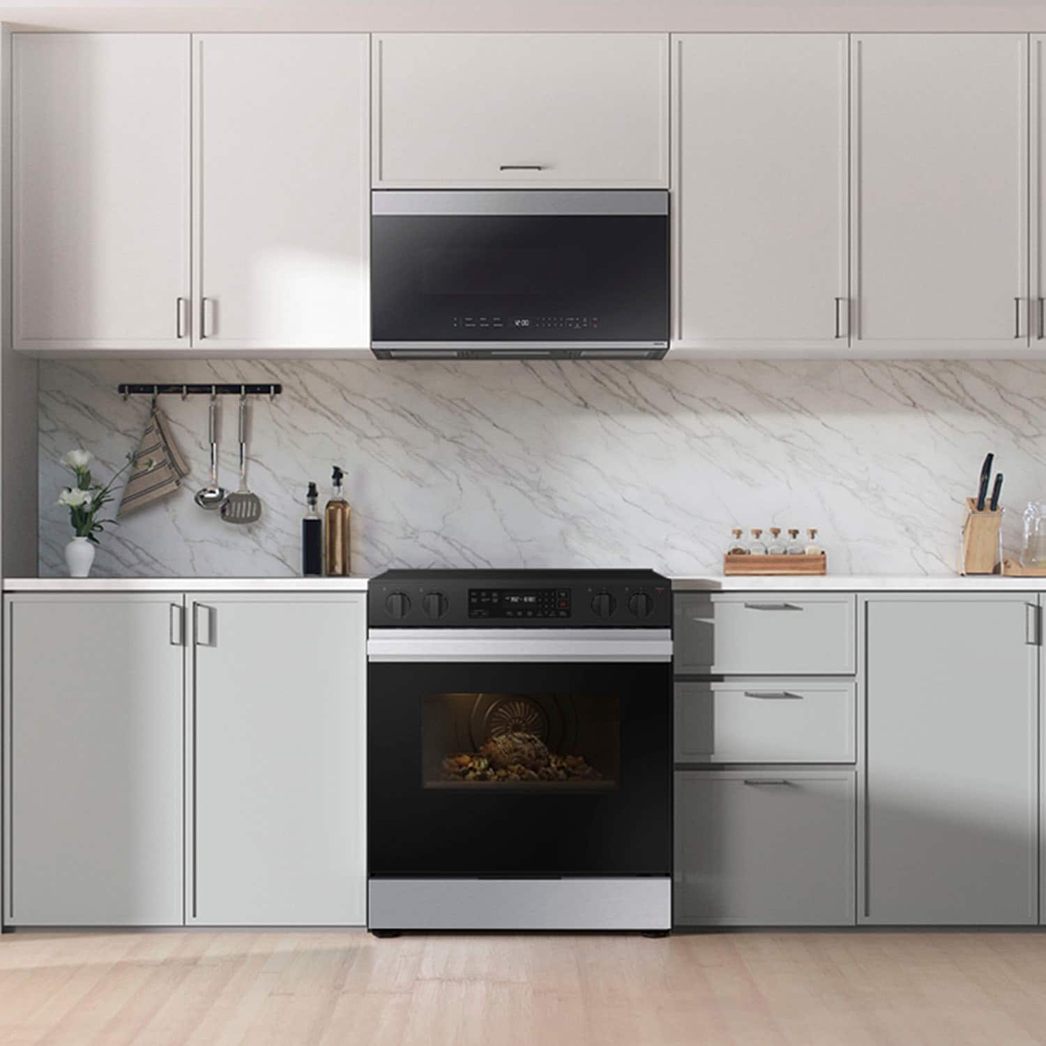 Alt View 11. Samsung - Bespoke 6.3 Cu. Ft. Slide-In Electric Range with Precision Knobs - Stainless Steel.